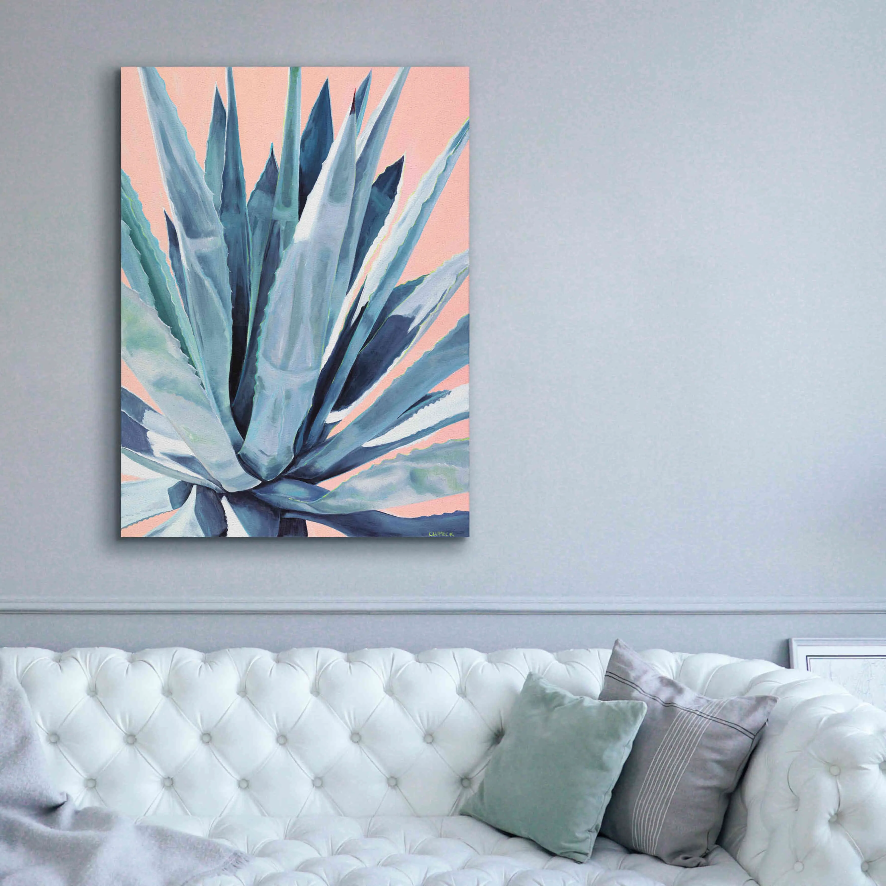 'Agave With Coral by Alana Clumeck Giclee Canvas Wall Art