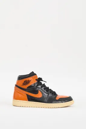 Air Jordan Black & Orange Retro High 1 Sneaker