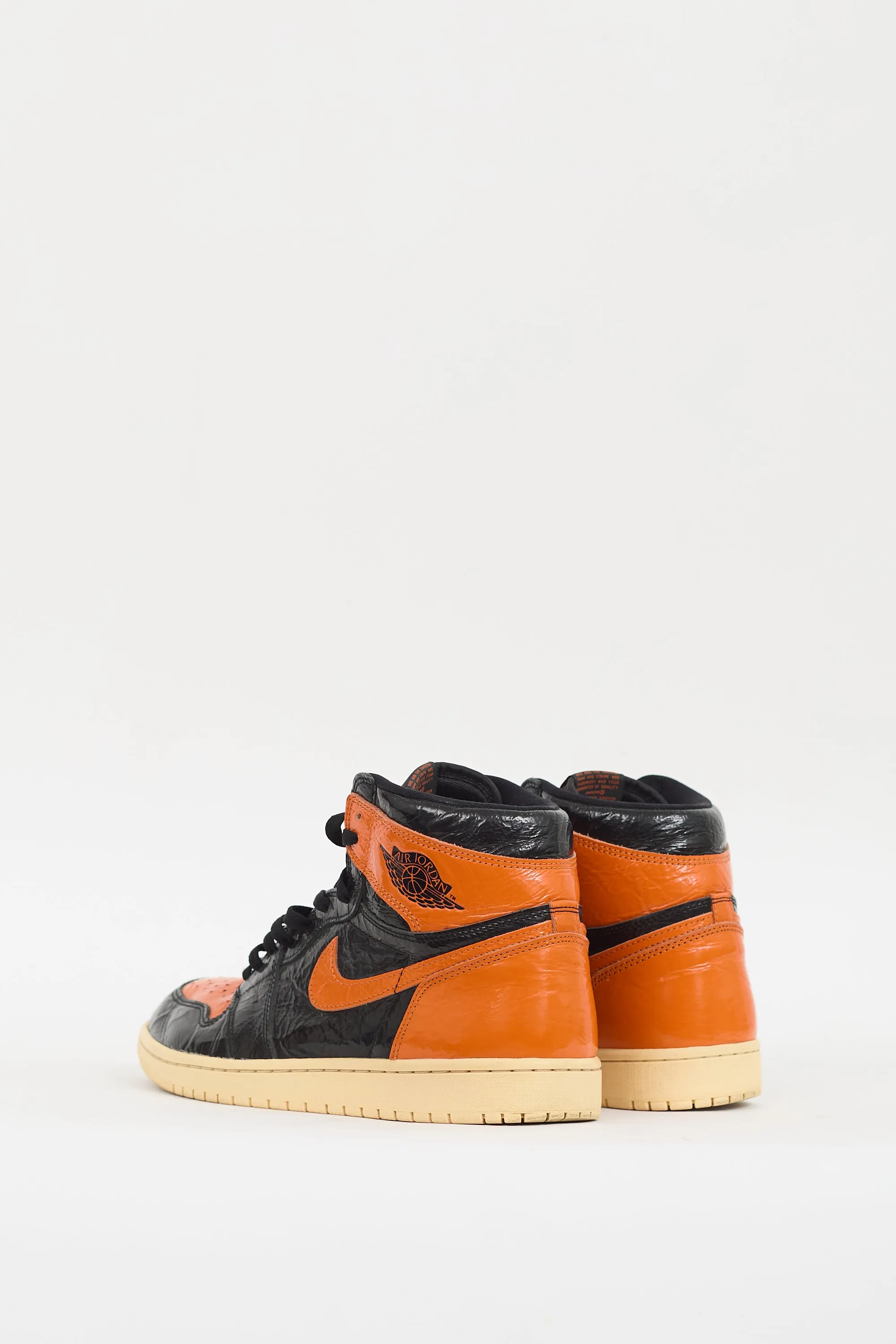 Air Jordan Black & Orange Retro High 1 Sneaker