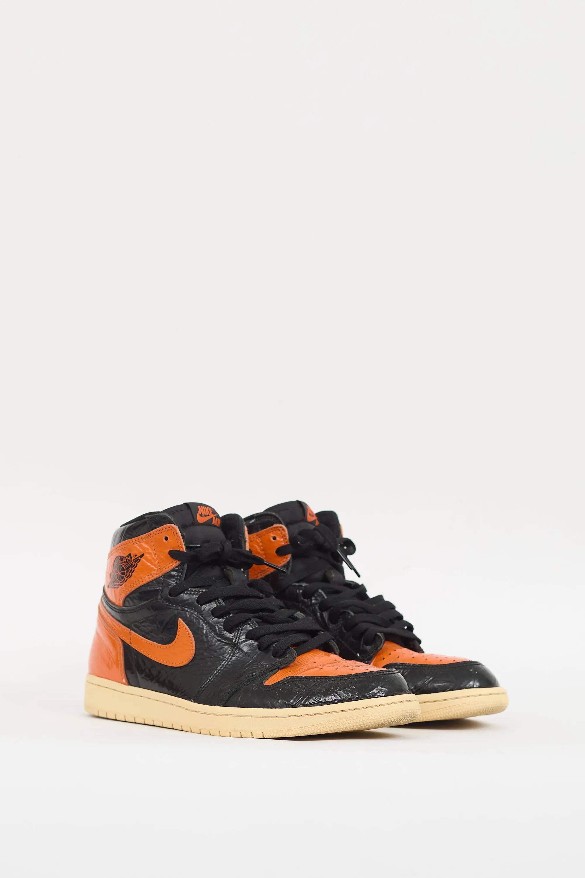 Air Jordan Black & Orange Retro High 1 Sneaker
