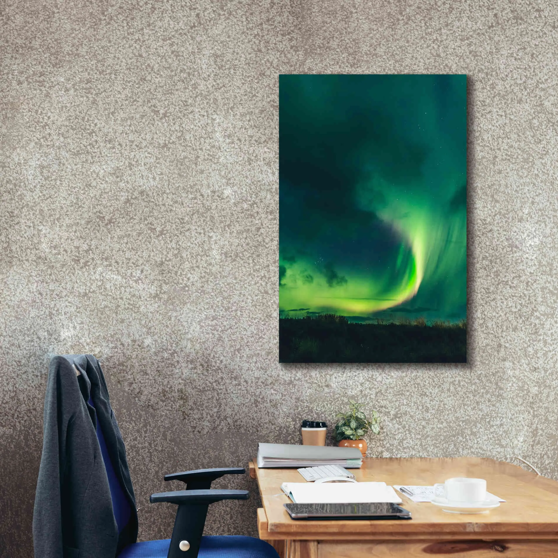 'Amazing Northern Lights Green' by Epic Portfolio, Giclee Canvas Wall Art