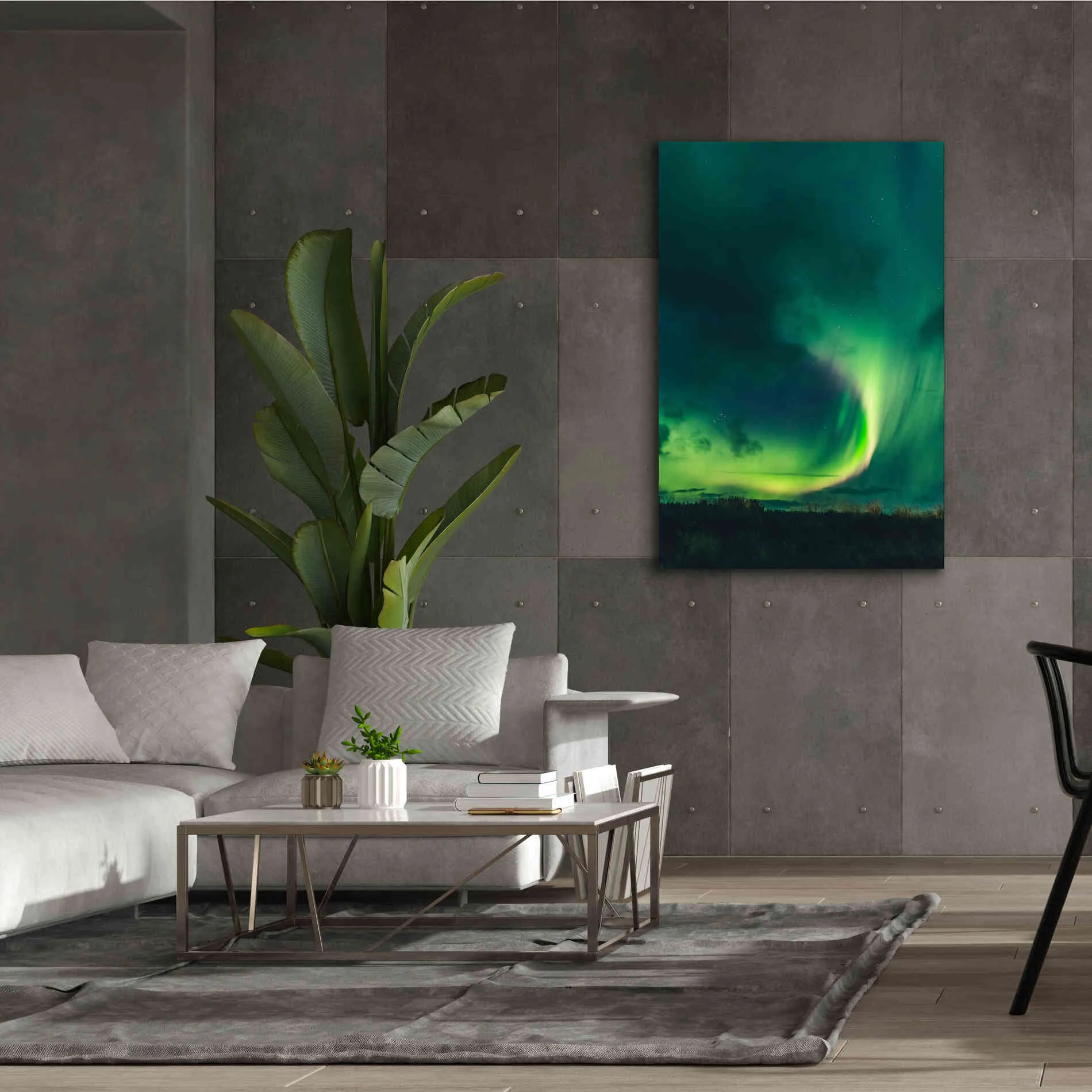 'Amazing Northern Lights Green' by Epic Portfolio, Giclee Canvas Wall Art