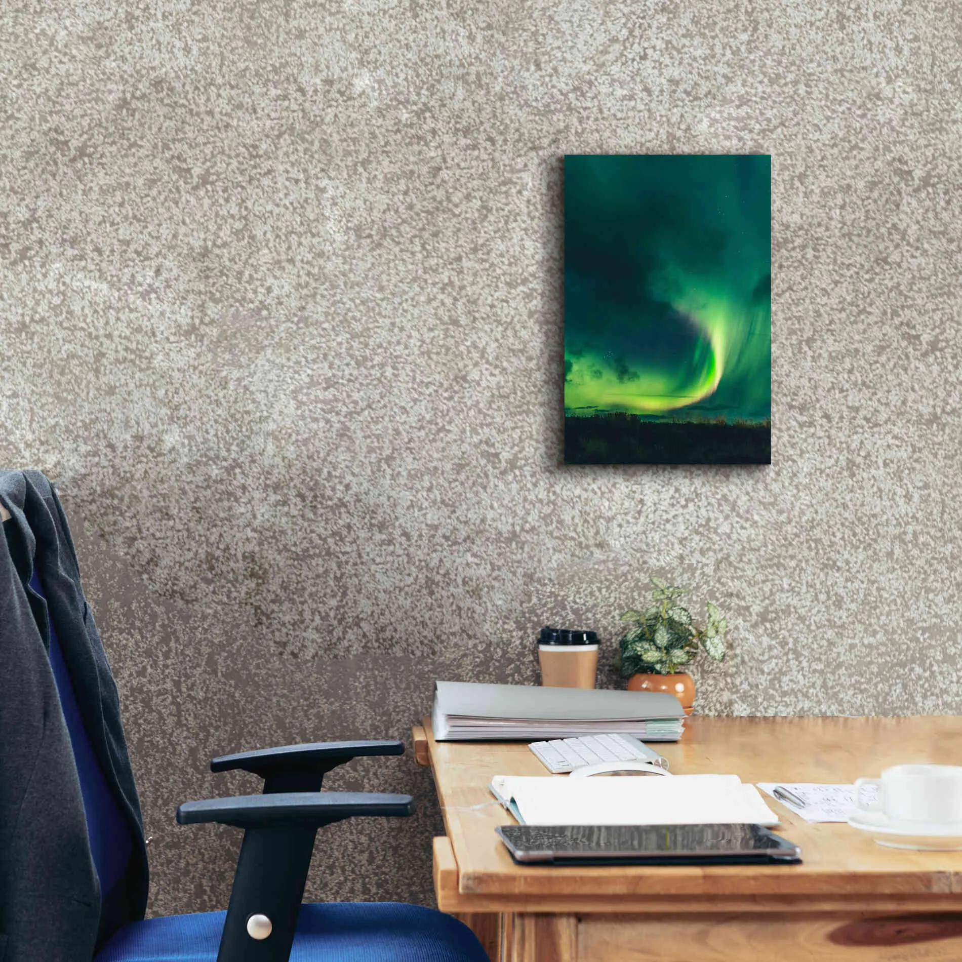 'Amazing Northern Lights Green' by Epic Portfolio, Giclee Canvas Wall Art