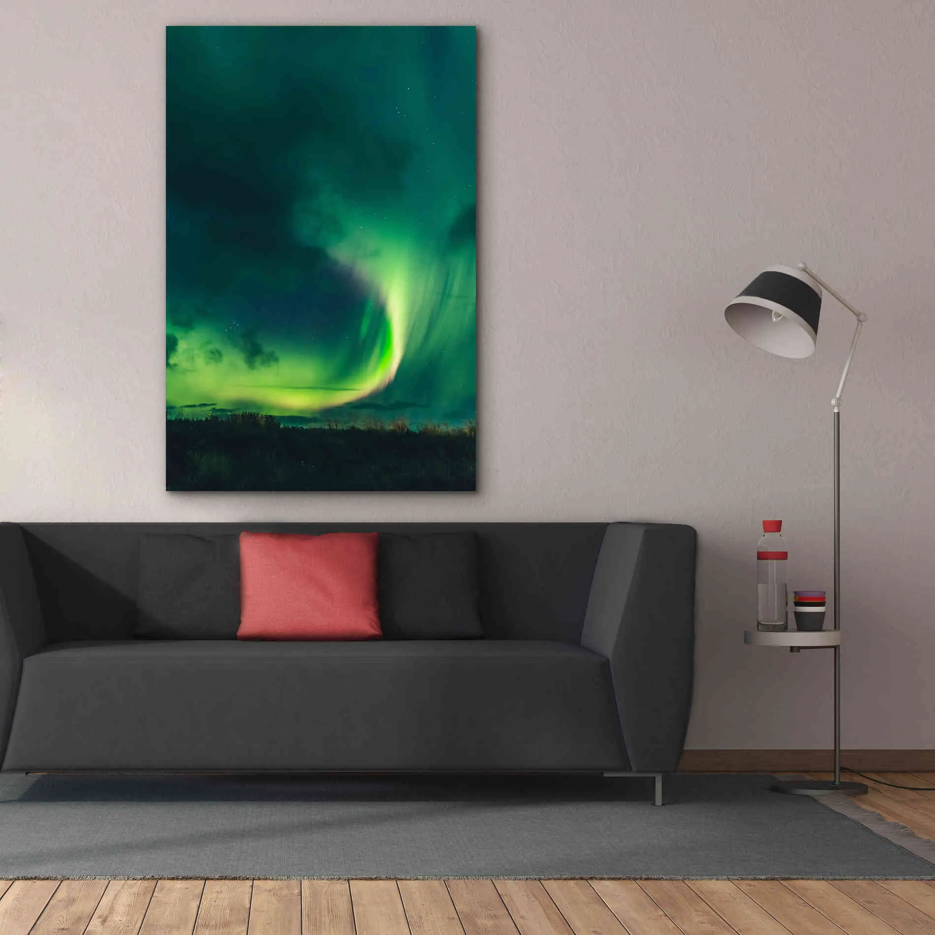 'Amazing Northern Lights Green' by Epic Portfolio, Giclee Canvas Wall Art