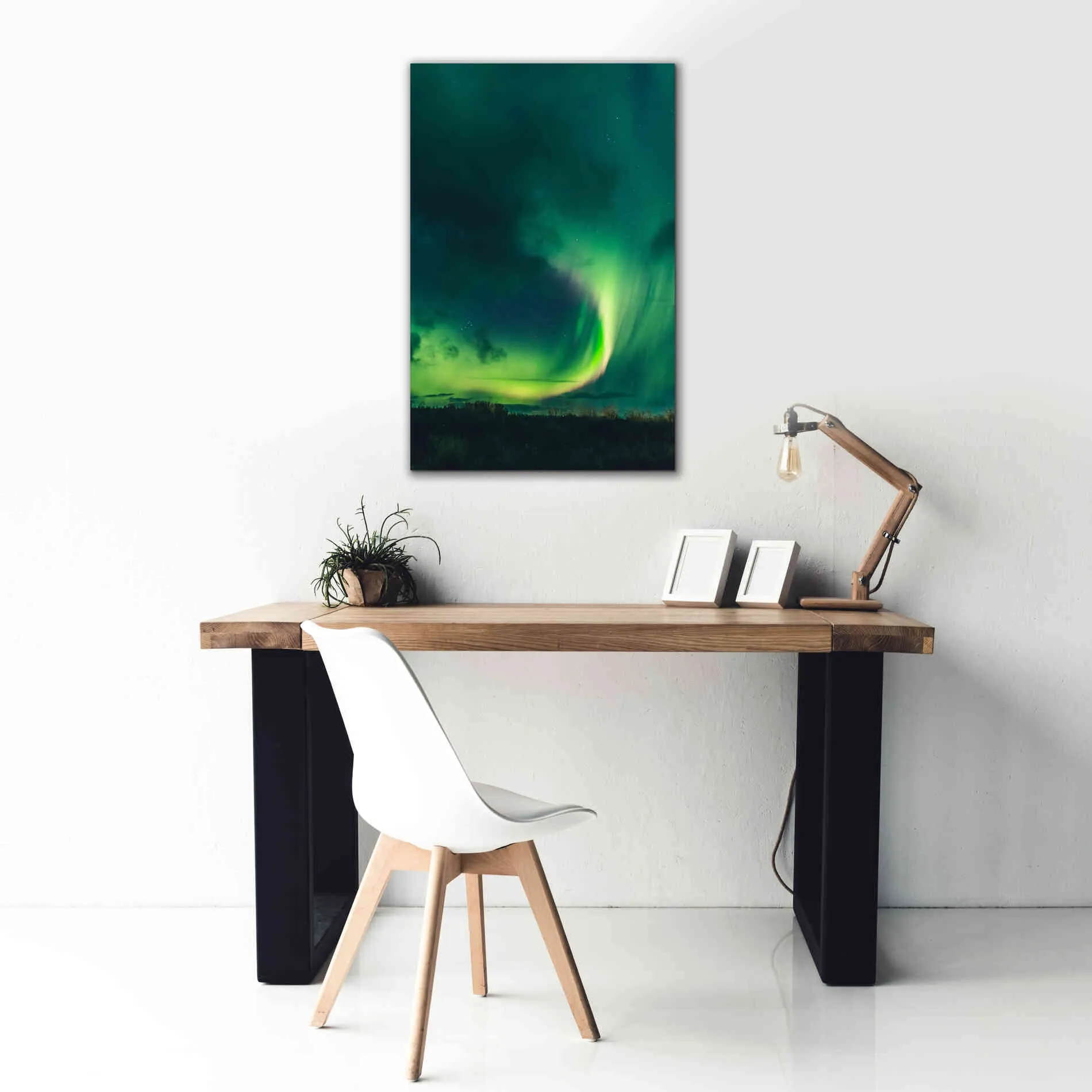 'Amazing Northern Lights Green' by Epic Portfolio, Giclee Canvas Wall Art