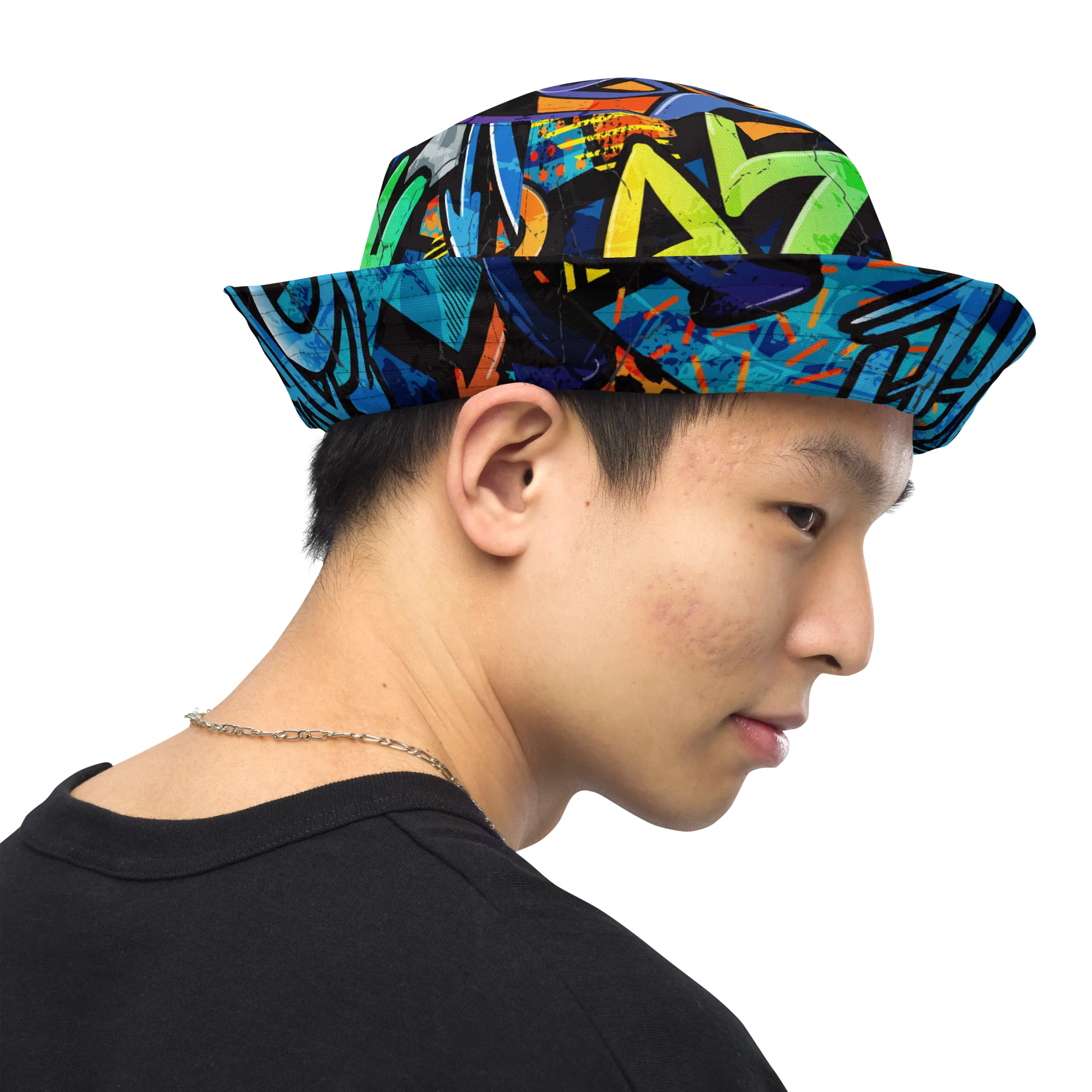 Crazy Graffiti Reversible bucket hat