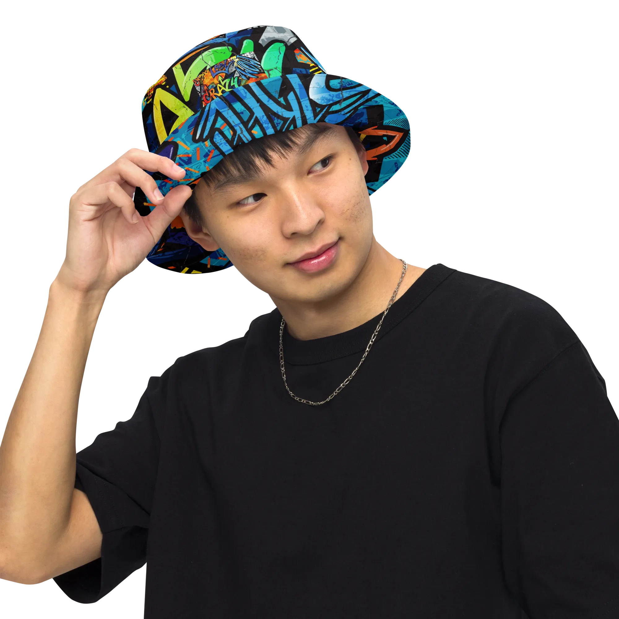 Crazy Graffiti Reversible bucket hat