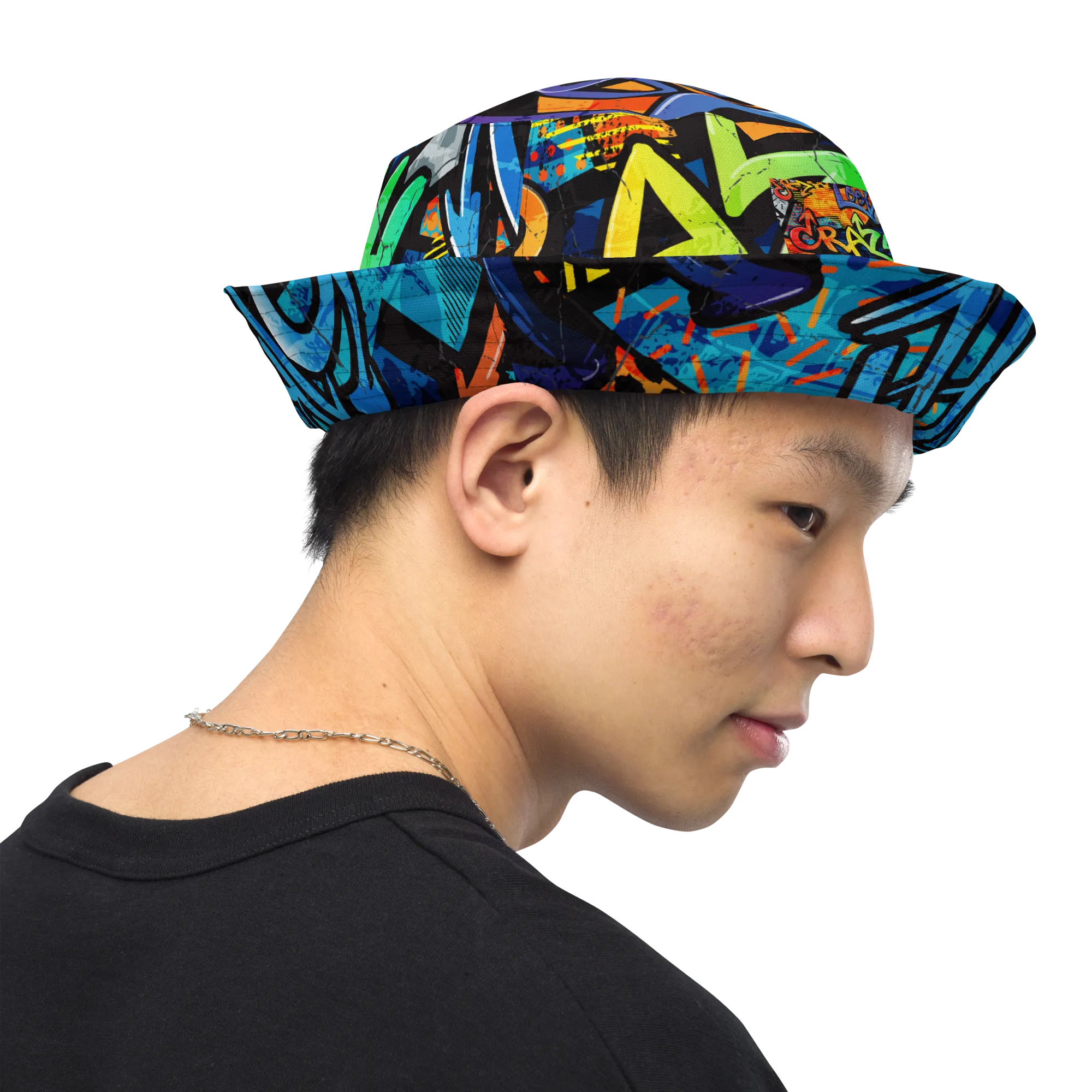 Crazy Graffiti Reversible bucket hat