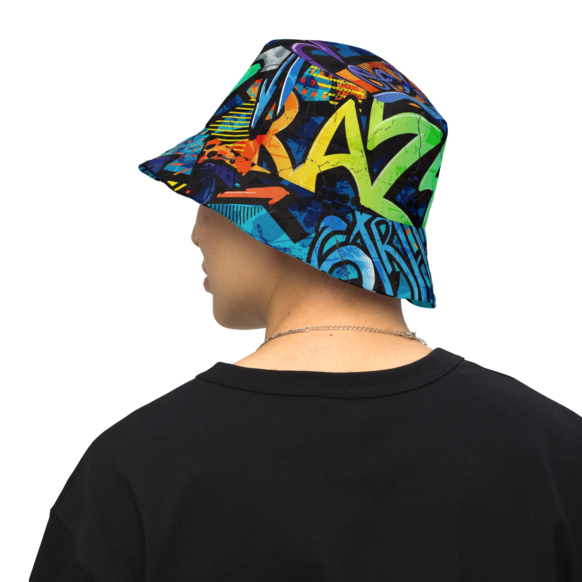 Crazy Graffiti Reversible bucket hat