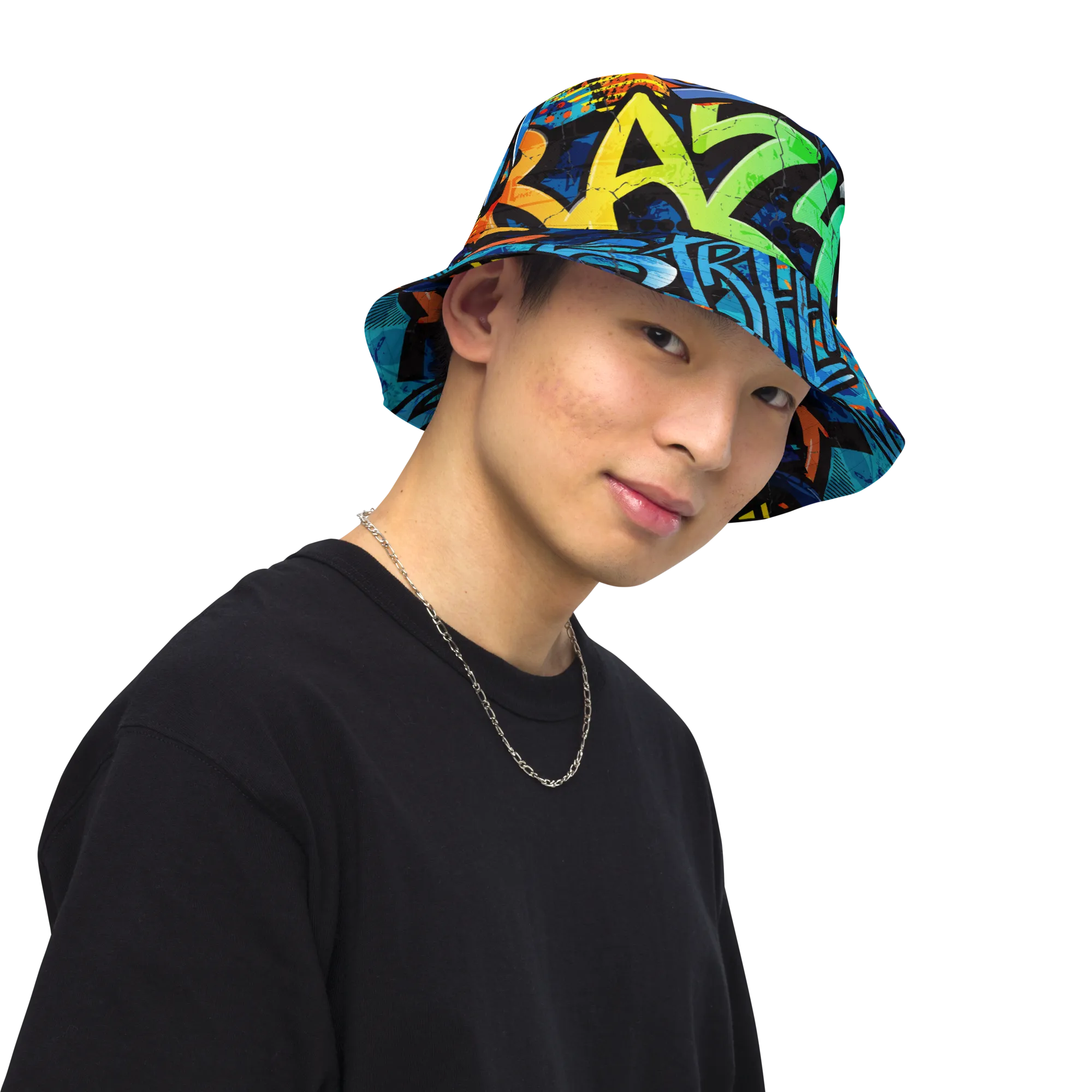 Crazy Graffiti Reversible bucket hat