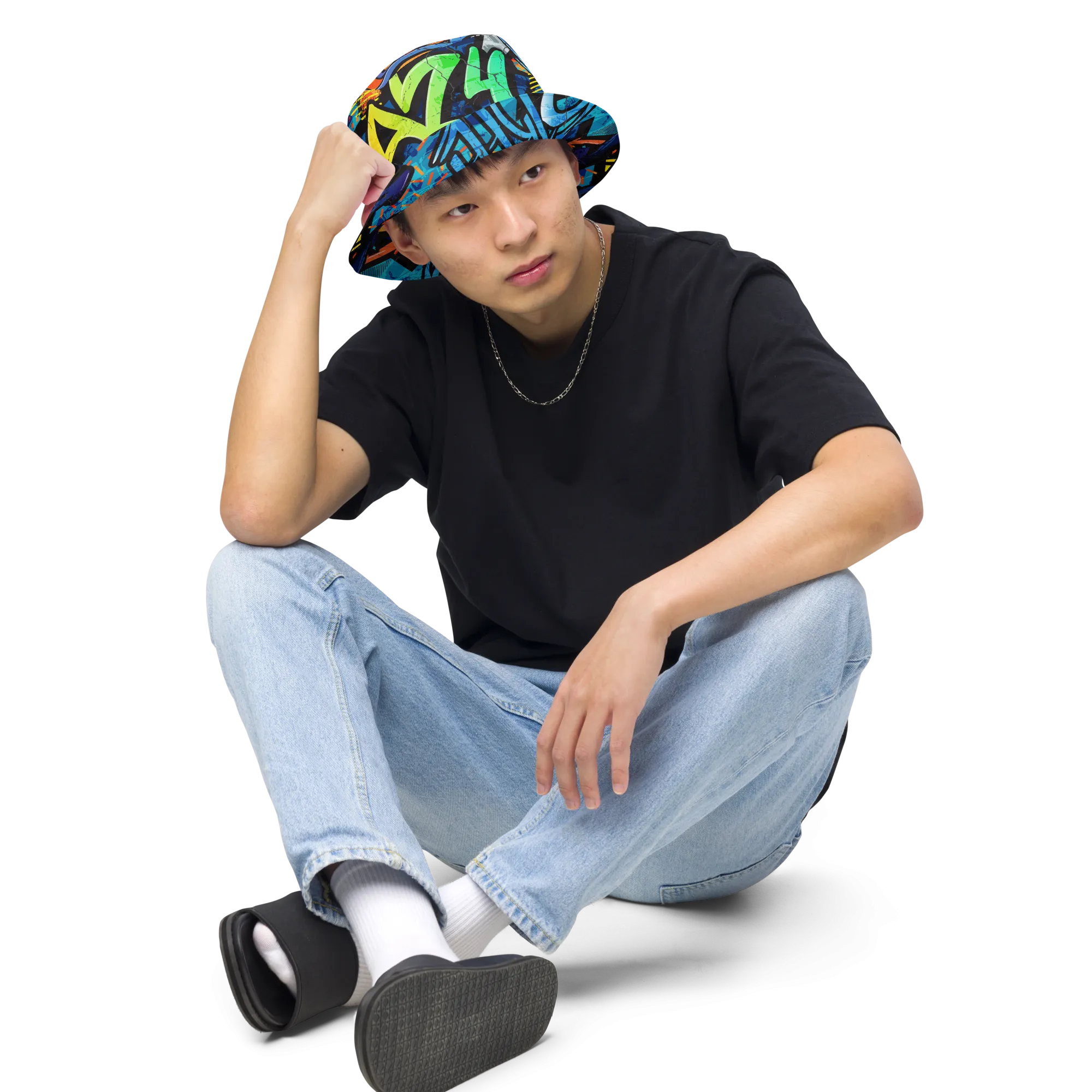 Crazy Graffiti Reversible bucket hat