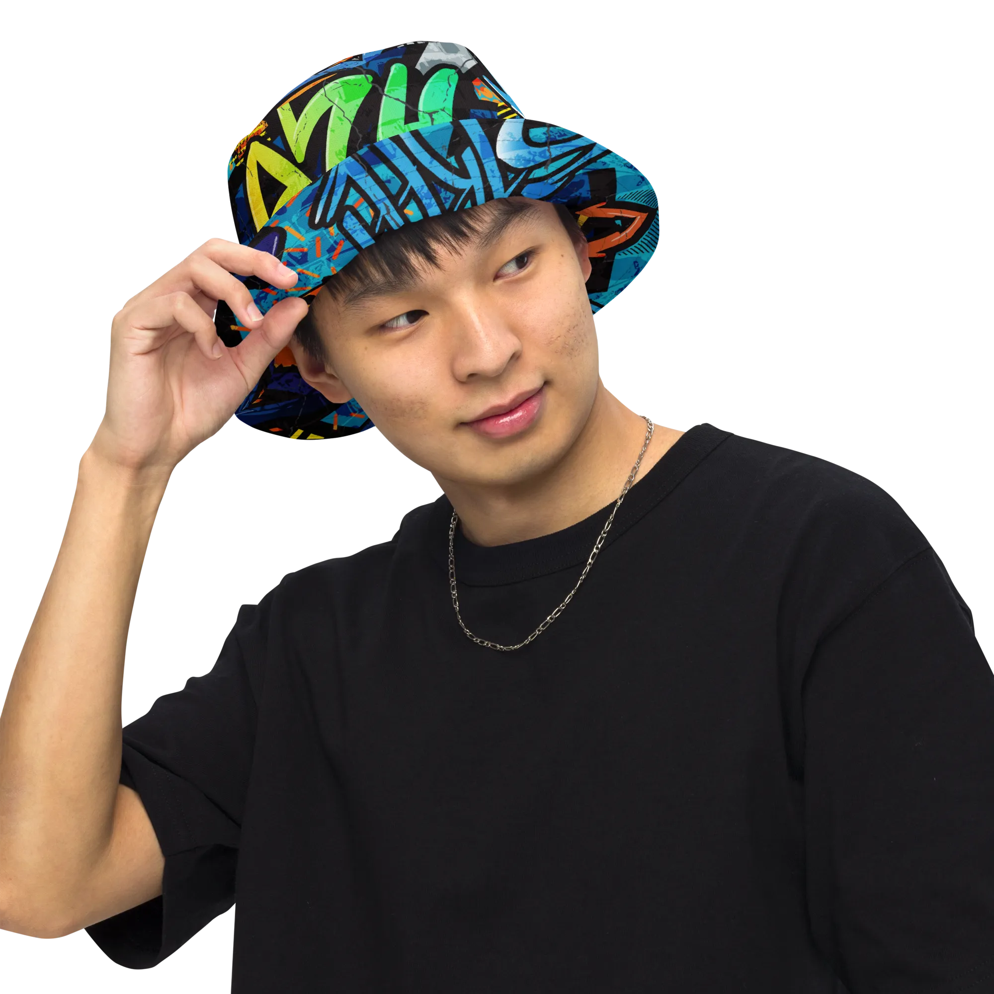 Crazy Graffiti Reversible bucket hat