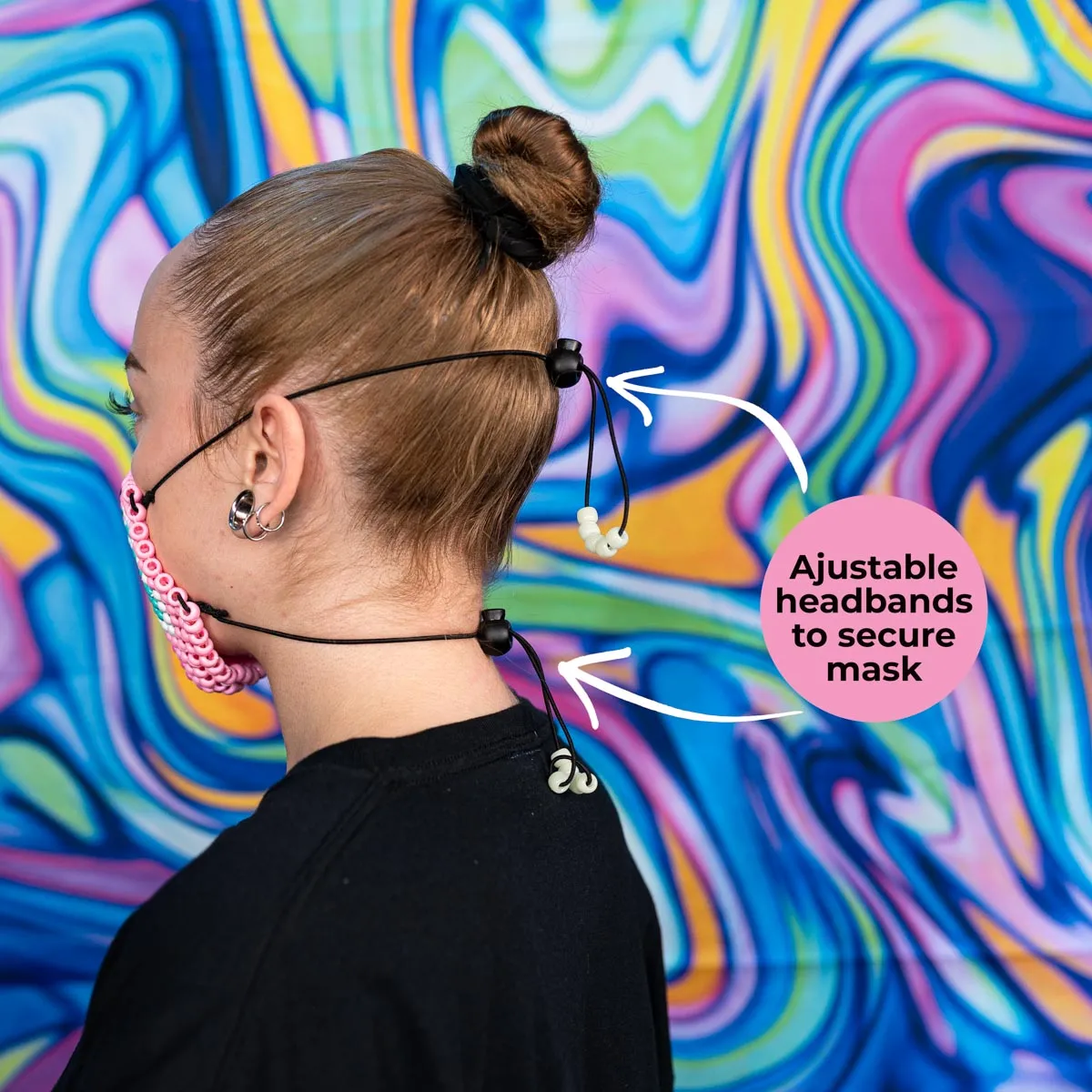 Glow-In-The-Dark Alien Surgical Kandi Mask