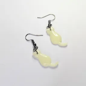 Glow in the Dark Cute Cat Earrings