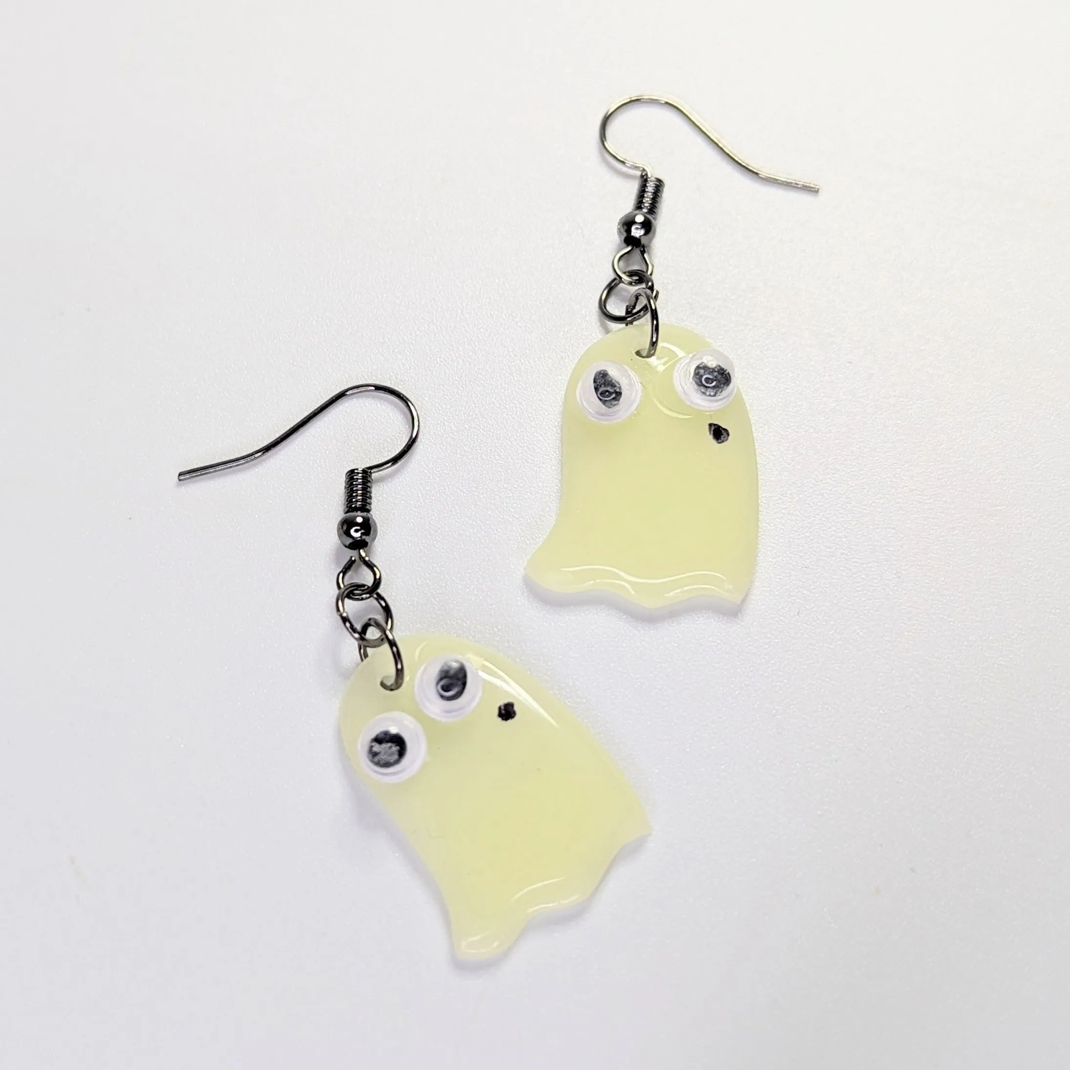 Glow in the Dark Googly Ghost Earrings