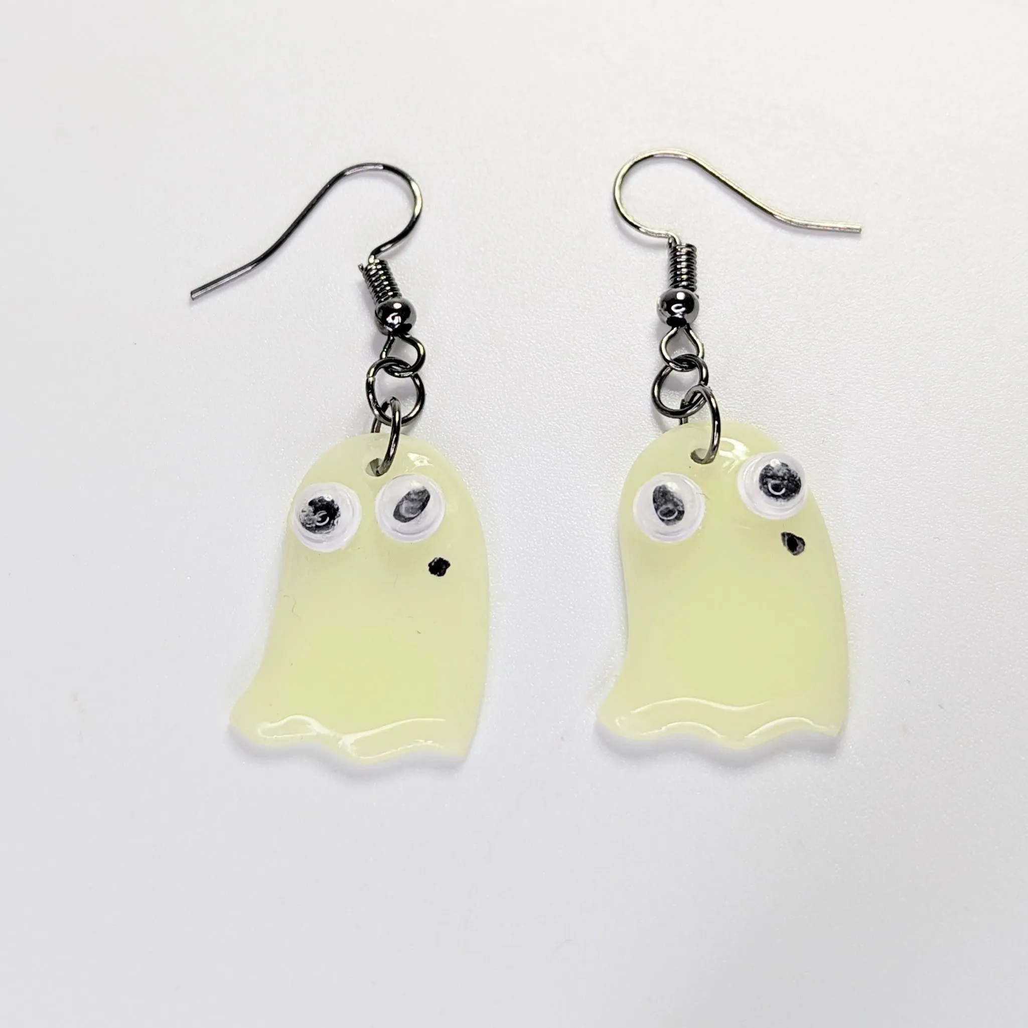 Glow in the Dark Googly Ghost Earrings