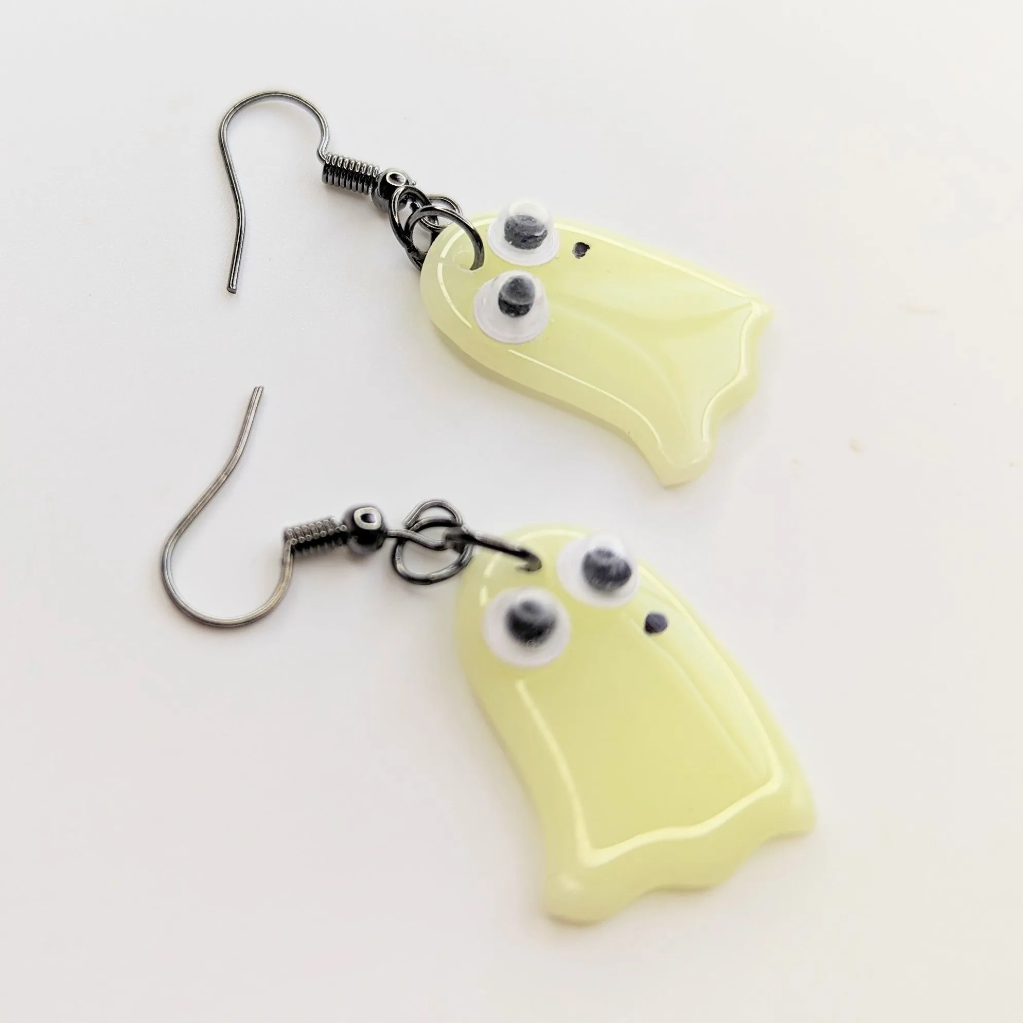 Glow in the Dark Googly Ghost Earrings