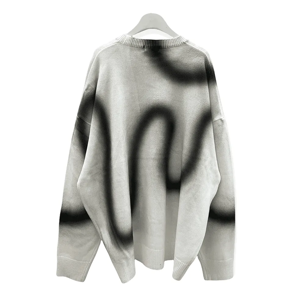 Graffiti Print Knit Pullover