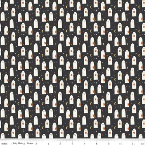 Hey Bootiful Glow in the Dark Ghosts Fabric