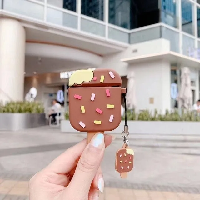 Kawaii Colorful Ice Cream Airpods Case