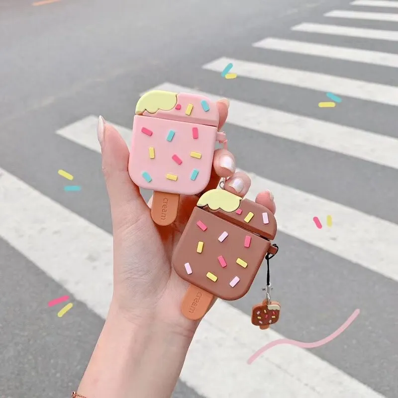 Kawaii Colorful Ice Cream Airpods Case