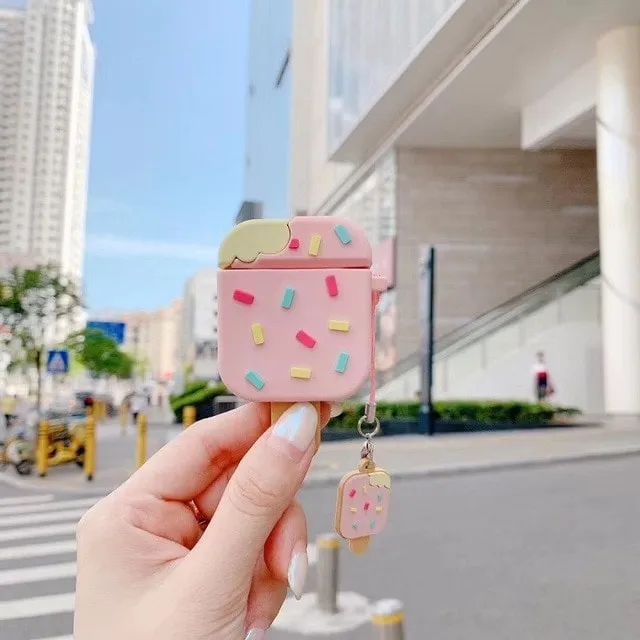 Kawaii Colorful Ice Cream Airpods Case