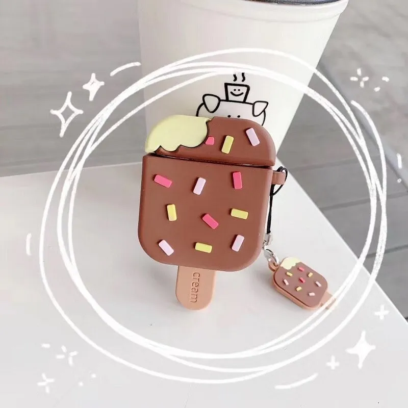 Kawaii Colorful Ice Cream Airpods Case