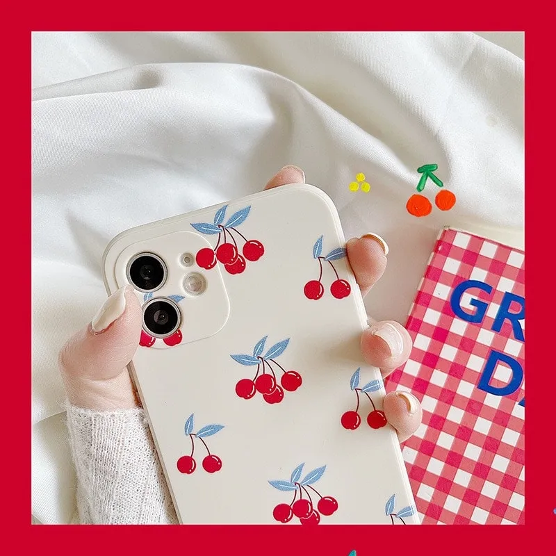 kawaii Sweet Cherry art iPhone Case