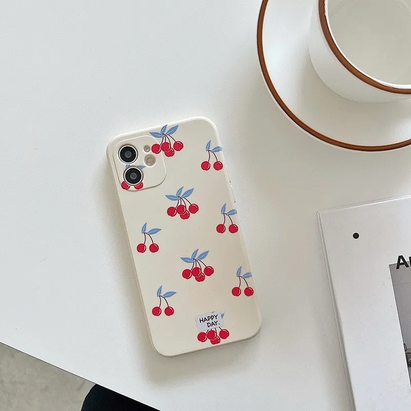kawaii Sweet Cherry art iPhone Case