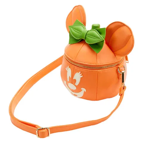 LF Disney Glow Face Pumpkin Minnie Figural CrossBody Bag