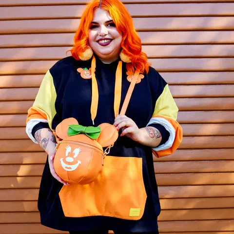 LF Disney Glow Face Pumpkin Minnie Figural CrossBody Bag