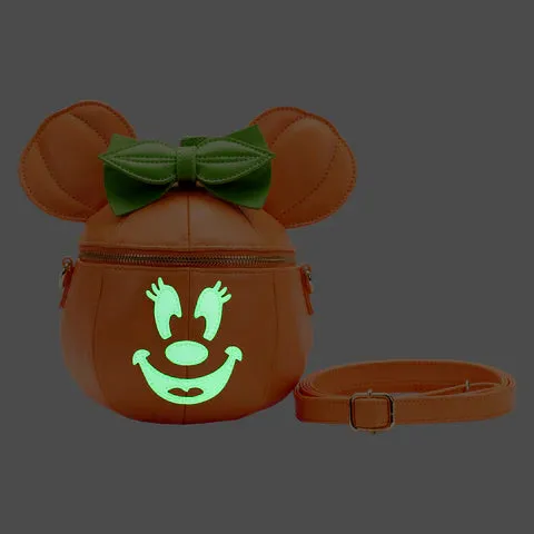 LF Disney Glow Face Pumpkin Minnie Figural CrossBody Bag