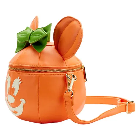 LF Disney Glow Face Pumpkin Minnie Figural CrossBody Bag