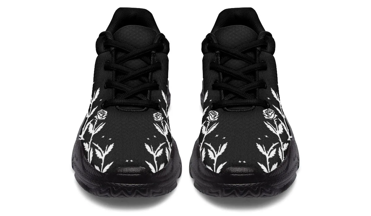 Rosy Night Chunky Sneakers - Light Breathable and Comfortable Sports Shoes with Platform Soles