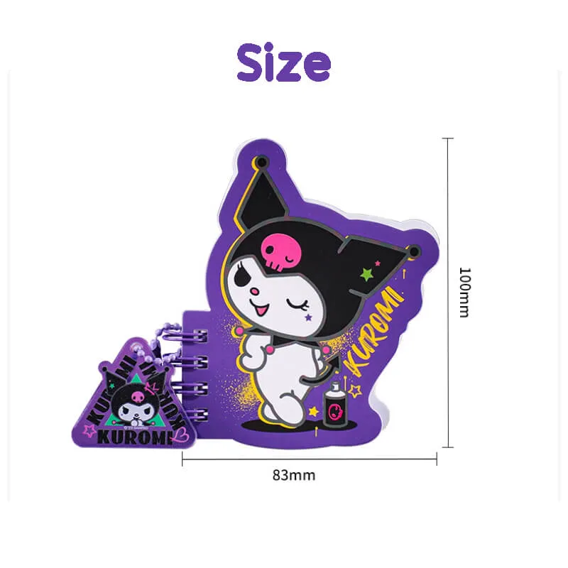 Sanrio Graffiti Series Kuromi Die-Cut Mini Binder Notepad
