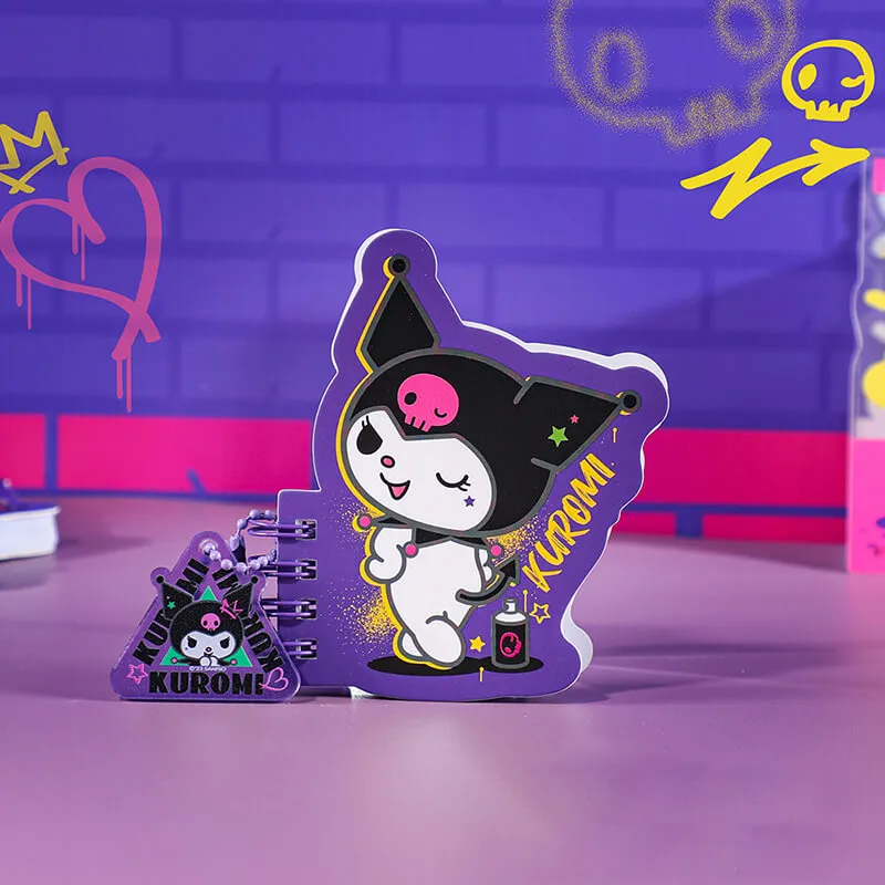 Sanrio Graffiti Series Kuromi Die-Cut Mini Binder Notepad