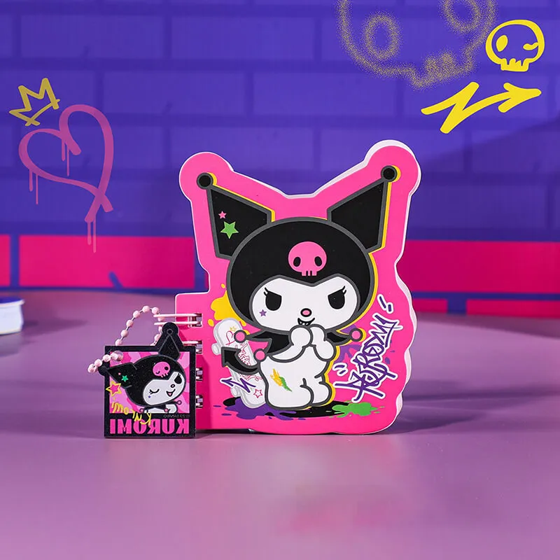 Sanrio Graffiti Series Kuromi Die-Cut Mini Binder Notepad