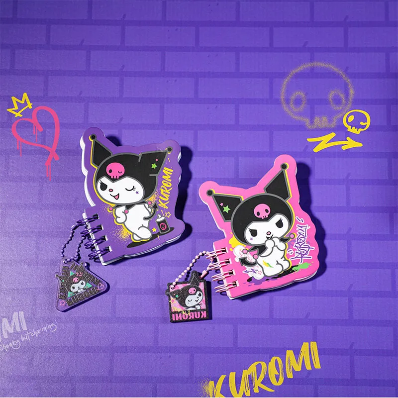 Sanrio Graffiti Series Kuromi Die-Cut Mini Binder Notepad