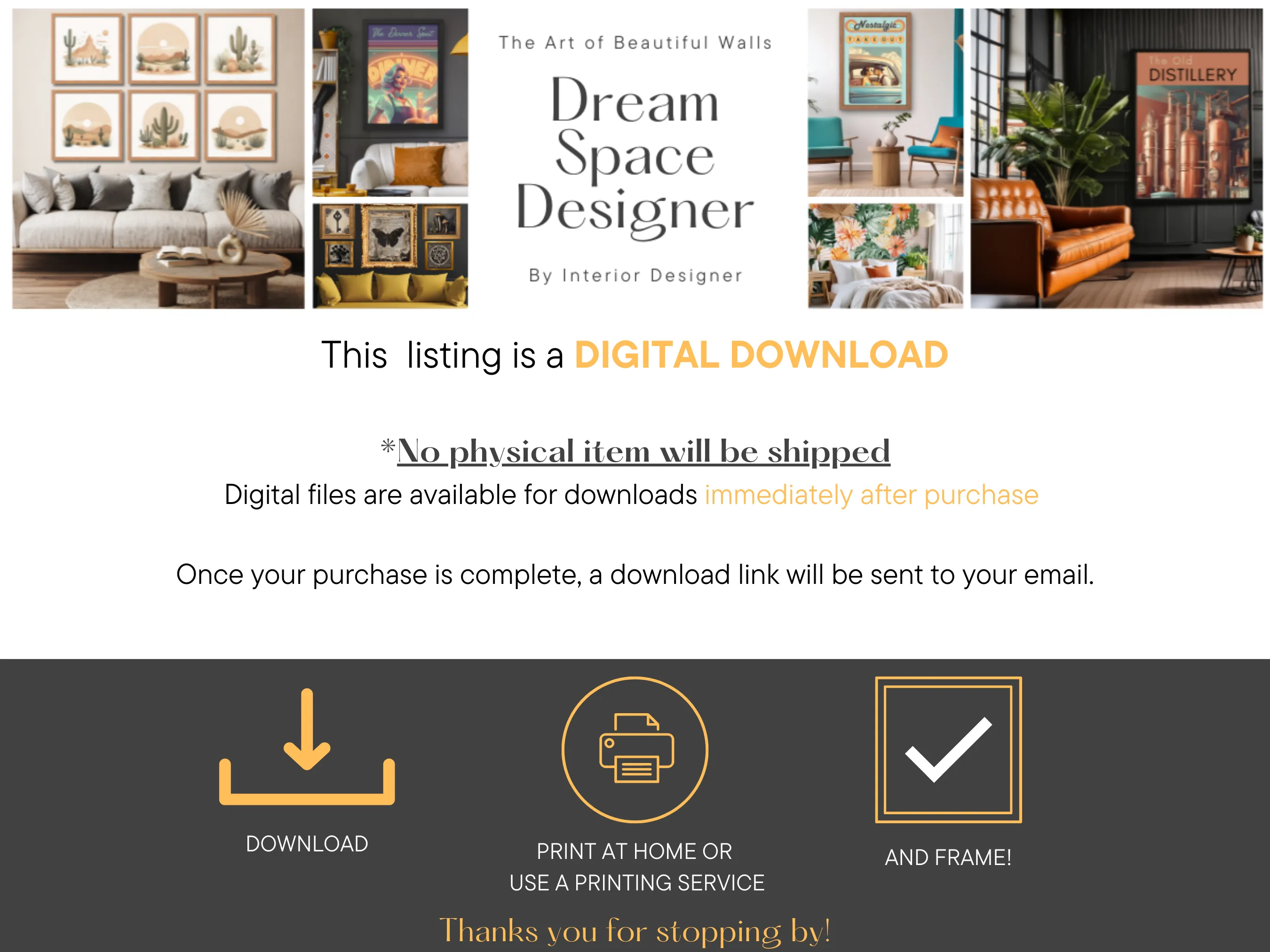Vintage Drive-In Wall Art, Retro Diner Print, Classic Cars Digital Poster