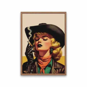 Y'allternative Goth Cowgirl Art Print